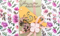 К399 Подарочный конверт ручной работы - Цветущее счастье
