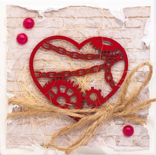 Т057 Открытка ручной работы 8х8 см (Букетная) - Дикая любовь