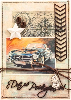 М377 Открытка ручной работы 10х15 см - Легенда