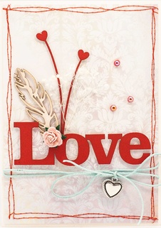 М408 Открытка ручной работы 10х15 см - Любовь