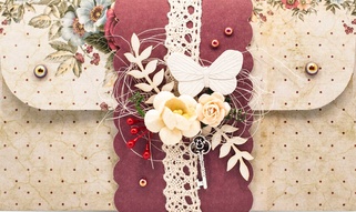 К441 Подарочный конверт ручной работы - Тернистый сад