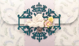 К491 Подарочный конверт ручной работы - Ангел