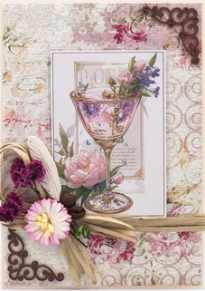 М455 Открытка ручной работы 10х15 см - Верона